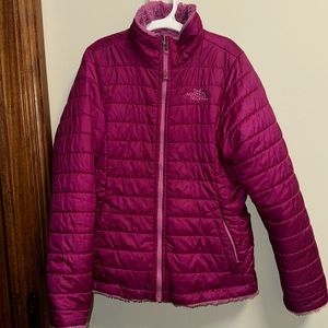 The North Face reversible girls mossbud jacket size M